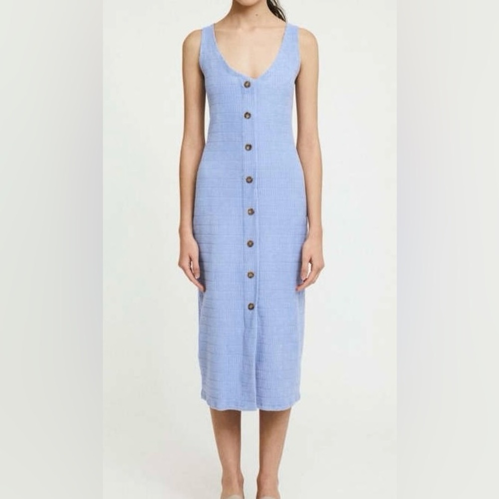 Rita Row Button Front cotton dress